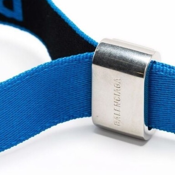 NWT Balenciaga Blue + Black Party Bracelet (FLAWED) - Picture 5 of 5